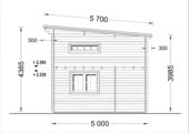Blockbohlenhaus mit Schlafboden DORNBIRN (44 mm), 20 m² + 16 m² mit Pultdach – Bild 11