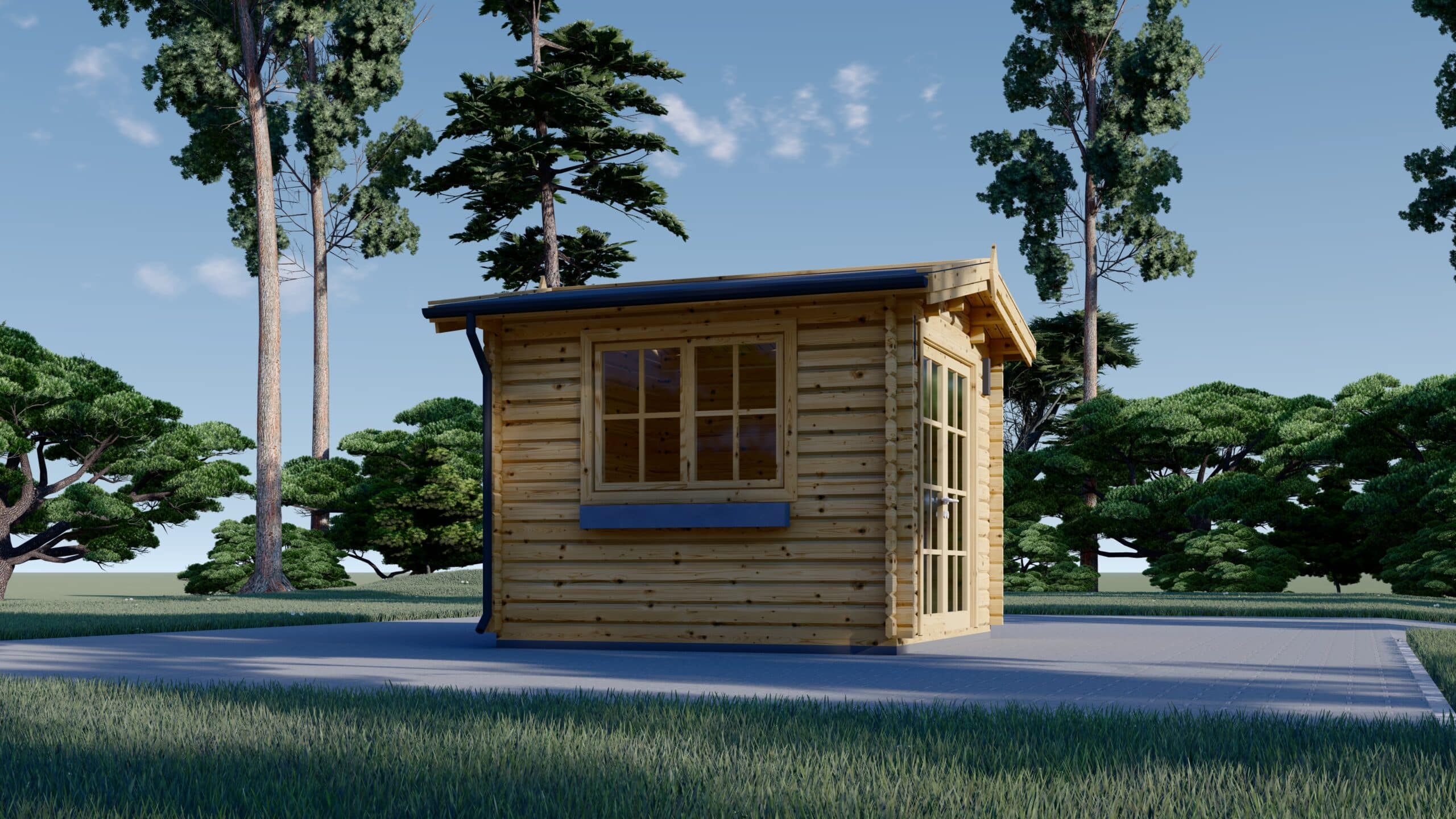 B2b_Adam_2-scaled-1.jpg Gartenhaus ADRIA (44 mm), 3x3 m, 9 m² – Bild 2