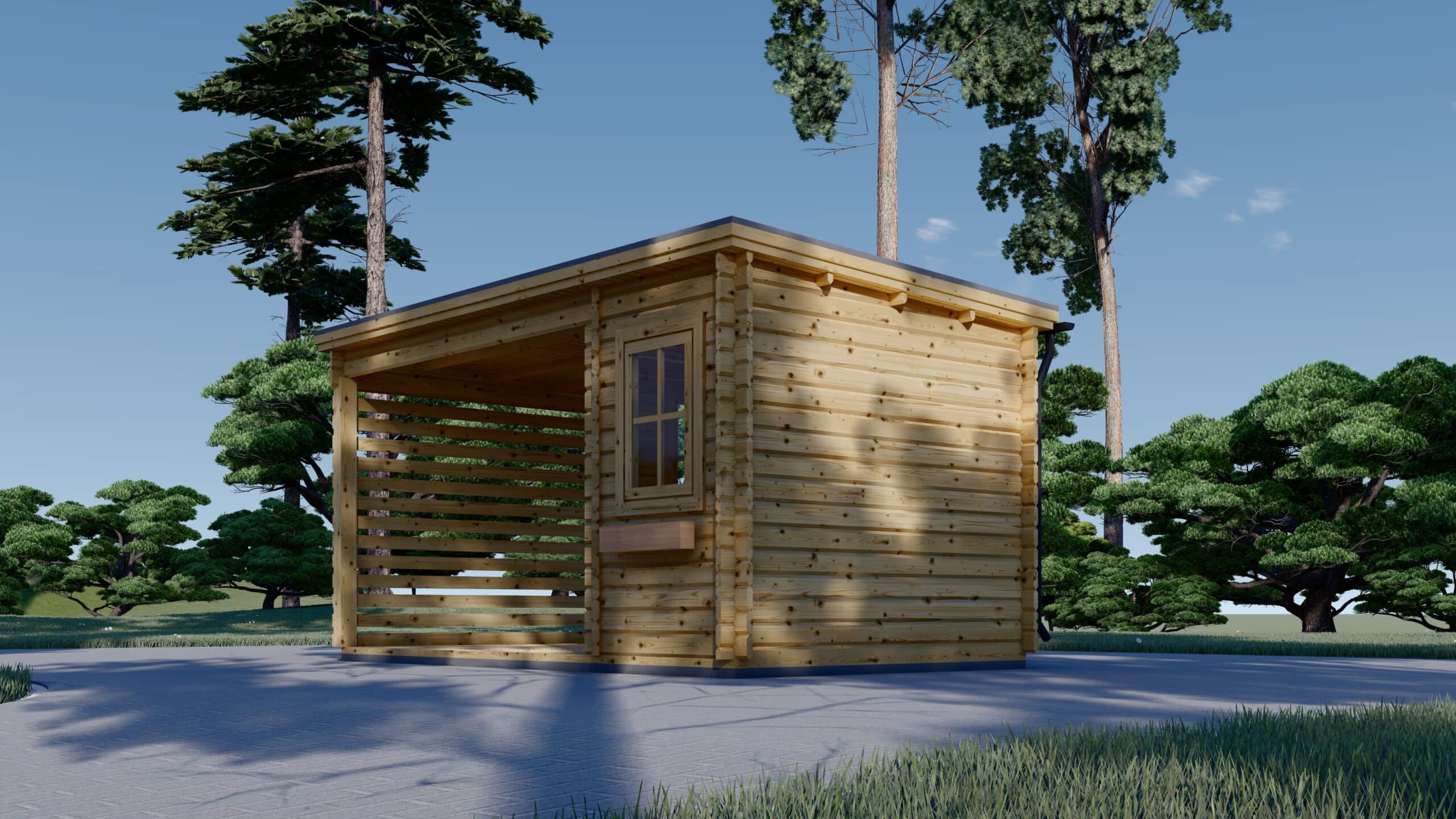 B2b_Aida-Plus-3-scaled-1.jpg Premium Gartenhaus Gartenhaus ALAN PLUS (28mm), 5x3m,  9m² + 6.5m² – Bild 3