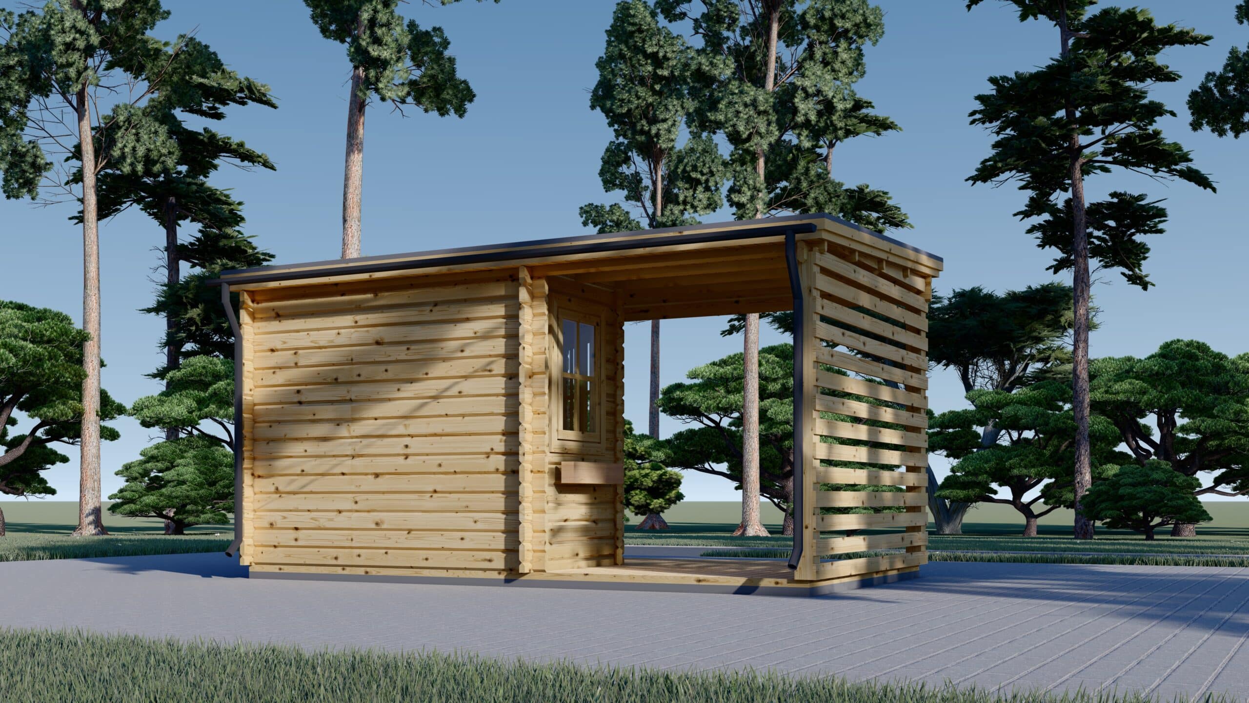 B2b_Aida-Plus-5-scaled-1.jpg Premium Gartenhaus Gartenhaus ALAN PLUS (28mm), 5x3m,  9m² + 6.5m² – Bild 5
