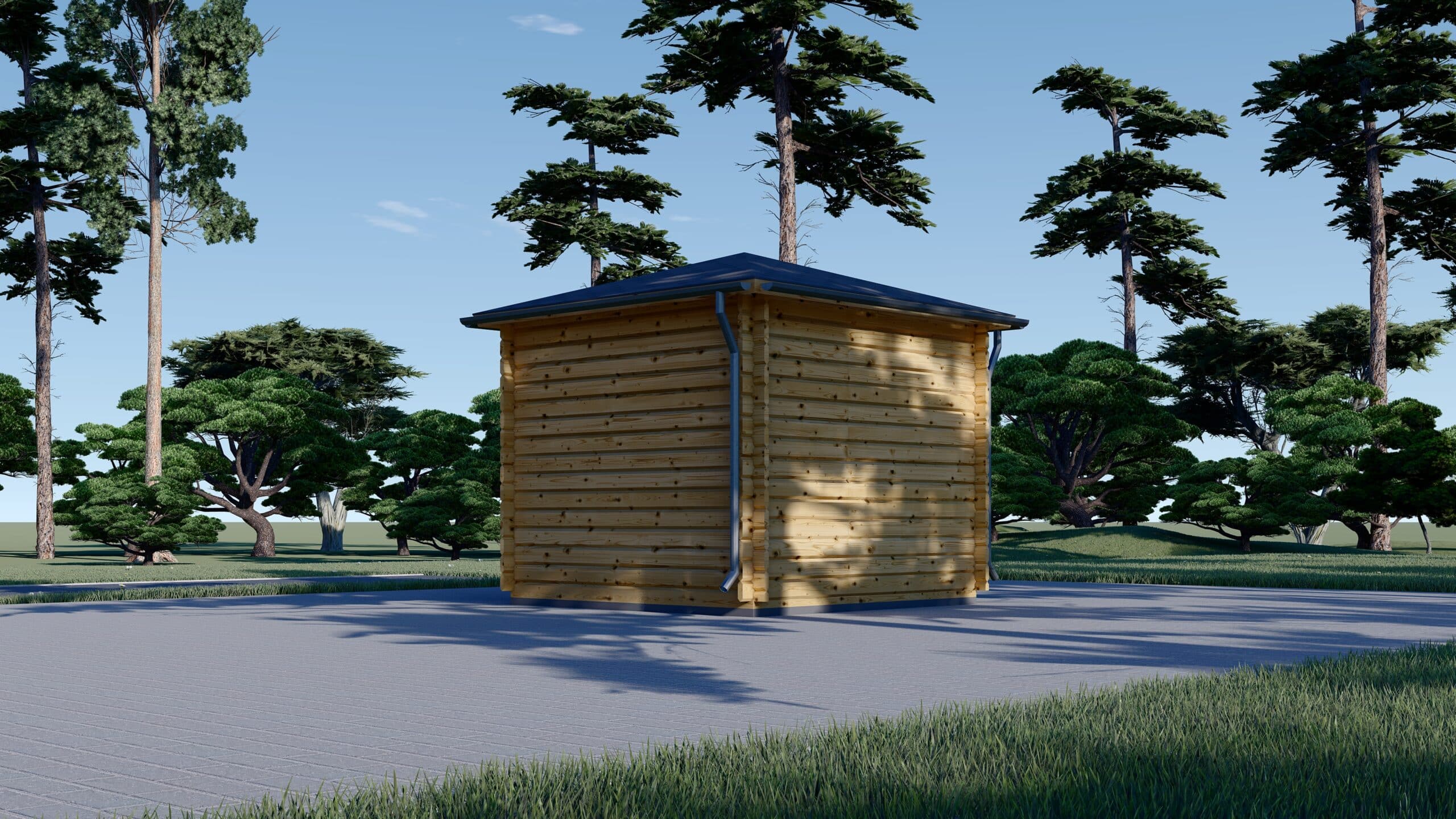 B2b_Aida_3.00x3.00_28_3-scaled-1.jpg Premium Gartenhaus ALAN (28mm), 3x3m, 9m² – Bild 3