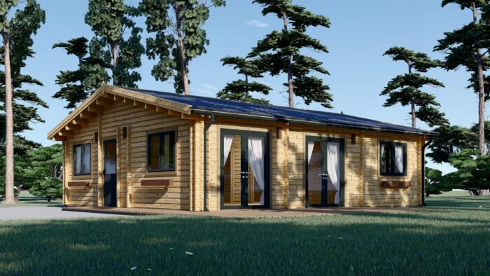 Blockbohlenhaus ANDI (44+44mm), 72m² – Bild 1