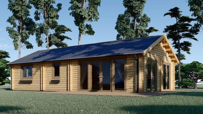 Blockbohlenhaus ANGELA (44+44mm), 71m² – Bild 1
