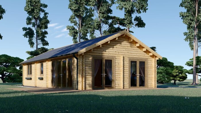 Blockbohlenhaus ANGELA (44+44mm), 71m² – Bild 3