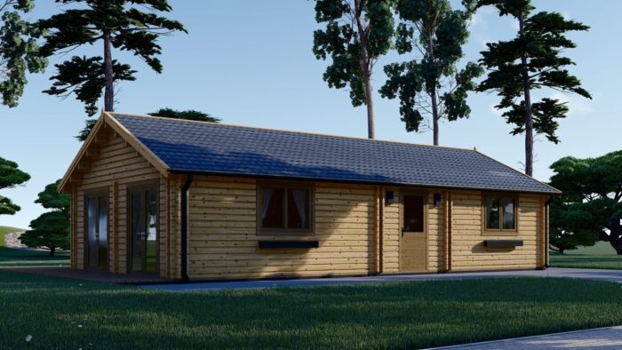 Blockbohlenhaus ANGELA (44+44mm), 71m² – Bild 4