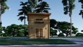 Blockbohlenhaus mit Schlafboden DORNBIRN (44 mm), 20 m² + 16 m² mit Pultdach – Bild 3