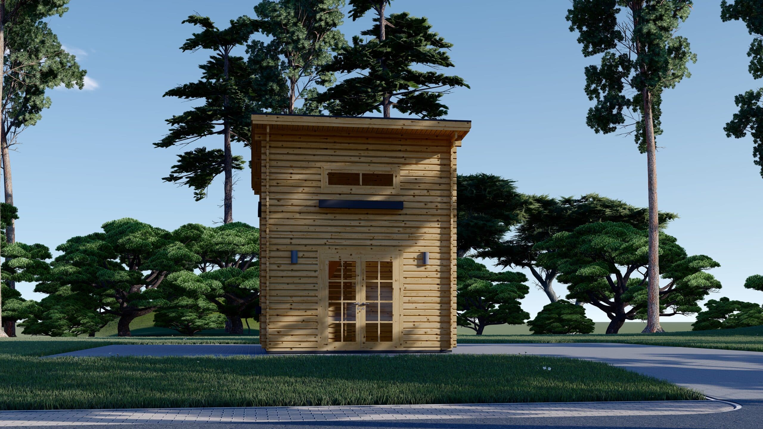 B2b_Avignon_TP_2-scaled-1.jpg Blockbohlenhaus mit Schlafboden DORNBIRN (44 mm), 20 m² + 16 m² mit Pultdach – Bild 3