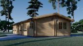 Blockbohlenhaus BOZEN (44 + 44mm), 15x6m, 90m² Isoliert – Bild 4