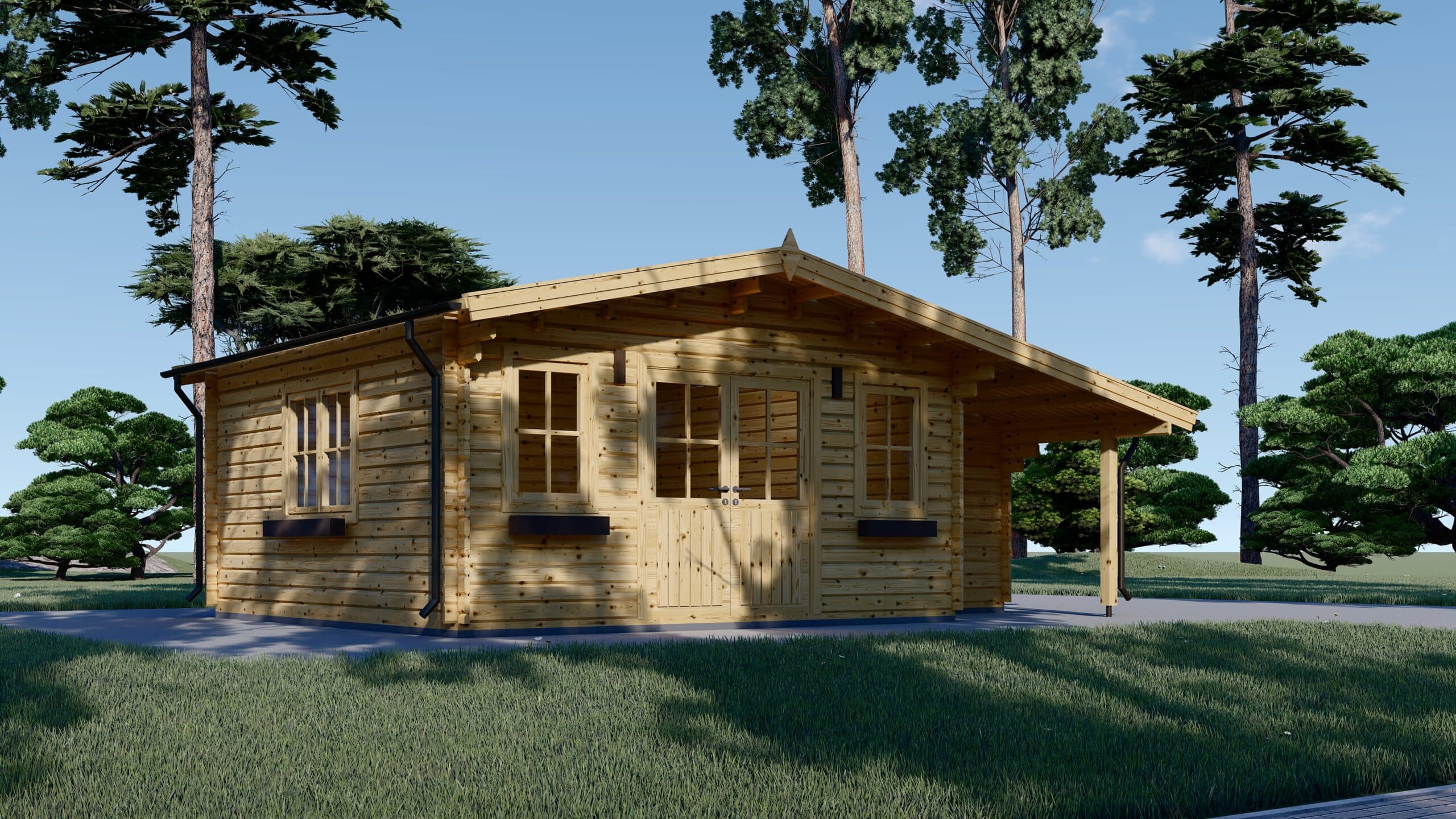 B2b_Clara_1-scaled-1.jpg Premium Gartenhaus  CLAUDIA (66mm) 28m², 7x4m – Bild 2