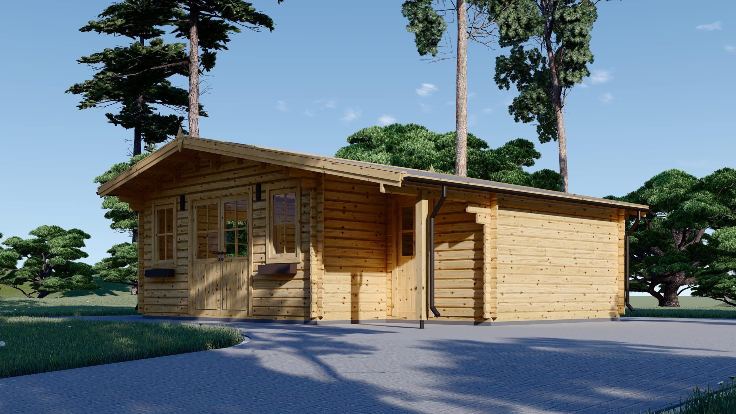 B2b_Clara_3-scaled-1.jpg Premium Gartenhaus  CLAUDIA (66mm) 28m², 7x4m – Bild 3