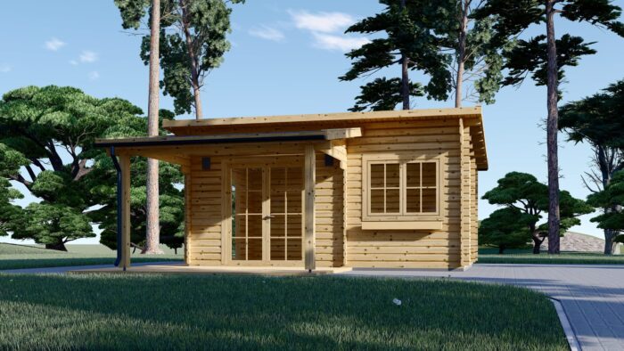 Gartenhaus HELENE 6x4m, 24m² mit 12.5m² Terrasse – Bild 4
