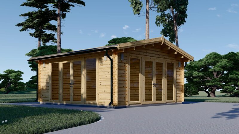 Blockbohlenhaus MARIA (44 + 44  mm) 30 m²
