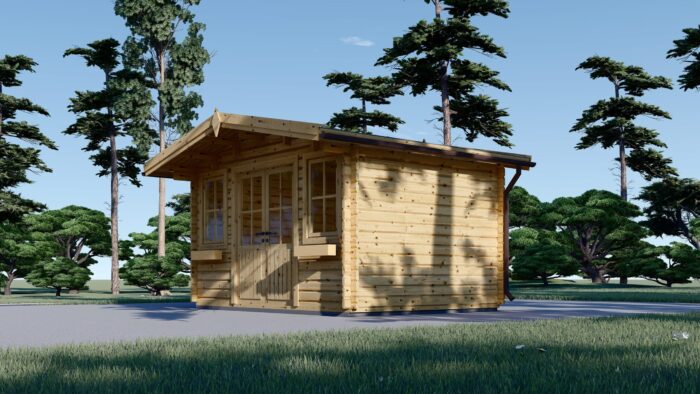 Gartenhaus aus Holz OLIVER (44mm), 4x3m, 12m² – Bild 2