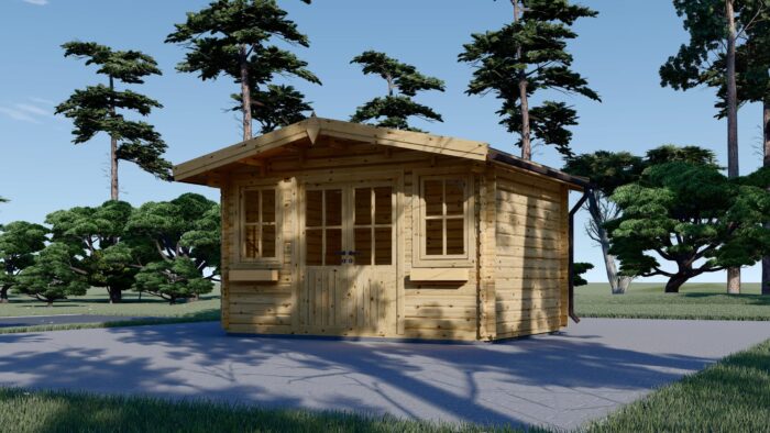 Gartenhaus aus Holz OLIVER (44mm), 4x3m, 12m² – Bild 1