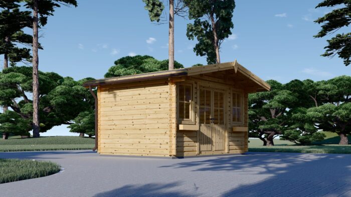 Gartenhaus aus Holz OLIVER (44mm), 4x3m, 12m² – Bild 3