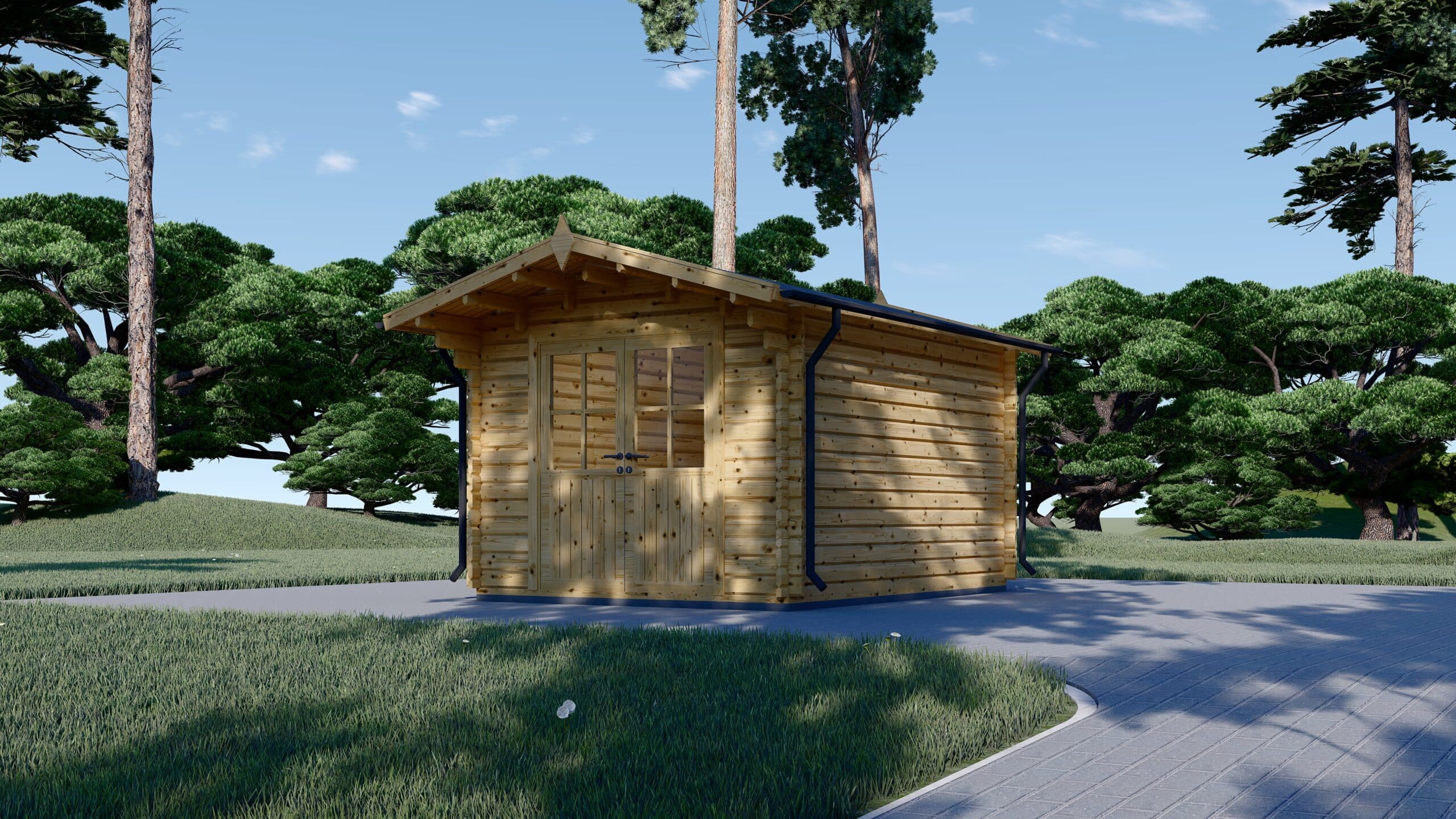 B2b_Peter_2-scaled-1.jpg Premium Gartenhaus aus Holz PETRA (34mm), 3x3m – Bild 2