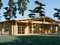 Blockbohlenhaus FLORENZ (66mm), 100m² + 20m² Terrasse