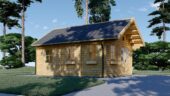 Blockbohlenhaus mit Schlafboden SALLY (44 + 44mm), 27m² Isoliert – Bild 3