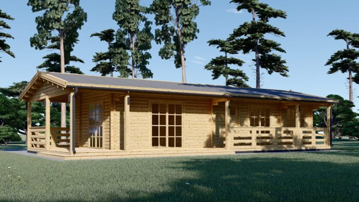 Blockbohlenhaus TRAUNSEE (66 mm) 50 m² – Bild 2