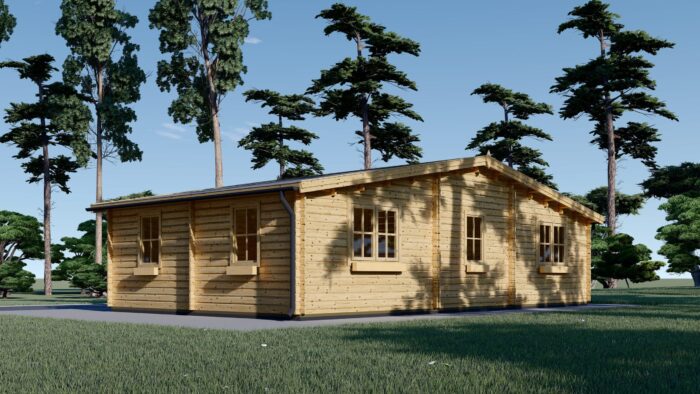 Premium Blockbohlenhaus FRITZ (44mm) 60m² – Bild 4