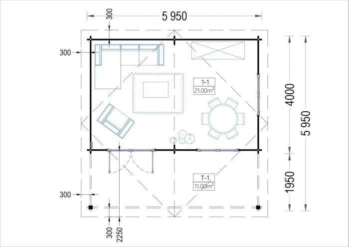 Gartenhaus KLAUS 6x6m, 36m² – Bild 10