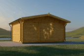 Gartenhaus Donau (44mm) 6x6m, 36m² – Bild 3