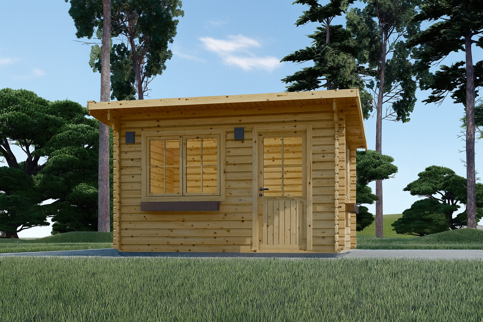 ChatGPT-Image-10.-Juli-2025-10_16_34.png Gartenhaus Donau 4x3 m, 12 m² mit Flachdach – Bild 4