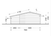 Premium Gartenhaus  CLAUDIA (66mm) 28m², 7x4m – Bild 9