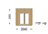 Gartensauna Erna (34 mm + Holzverschalung), 2,6 x 2,1 m, 3,8 m² – Bild 7