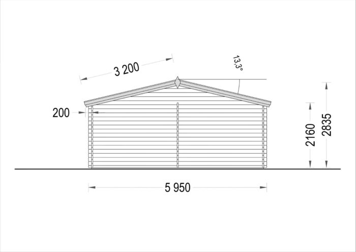 Gartenhaus Donau (44mm) 6x6m, 36m² – Bild 10