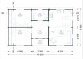 Premium Blockbohlenhaus FRITZ (44mm) 60m² – Bild 6