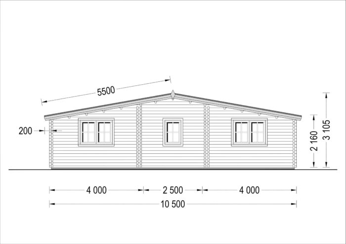 Premium Blockbohlenhaus FRITZ (44mm) 60m² – Bild 9
