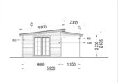 Gartenhaus HELENE 6x4m, 24m² mit 12.5m² Terrasse – Bild 8