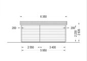 Gartenhaus HELENE 6x4m, 24m² mit 12.5m² Terrasse – Bild 9