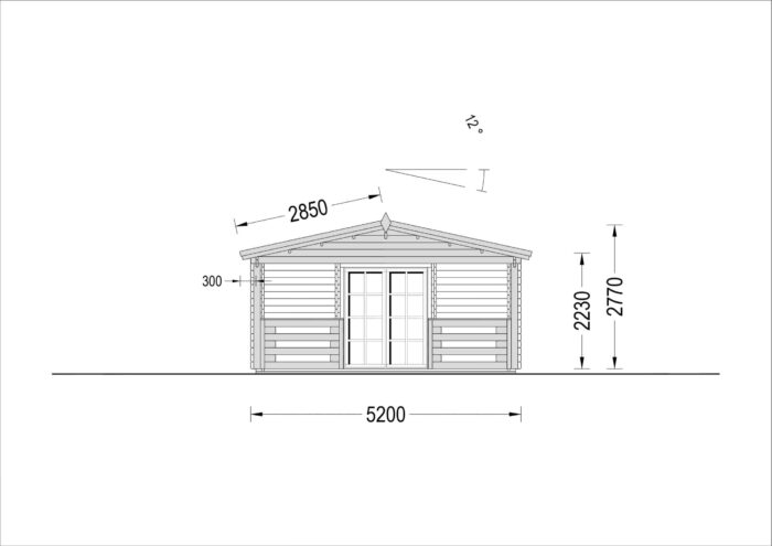 Blockbohlenhaus HANNES (44 + 44 mm) 42 m² – Bild 7