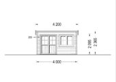 Premium Gartenhaus LINZ 4X3 m , 12m² mit Pultdach – Bild 8