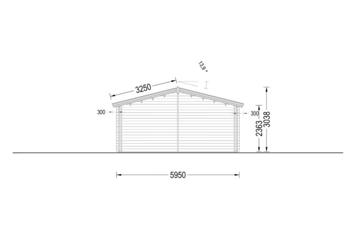 Blockbohlenhaus LUDWIG (44 + 44mm), 6x12m, 72m² – Bild 9