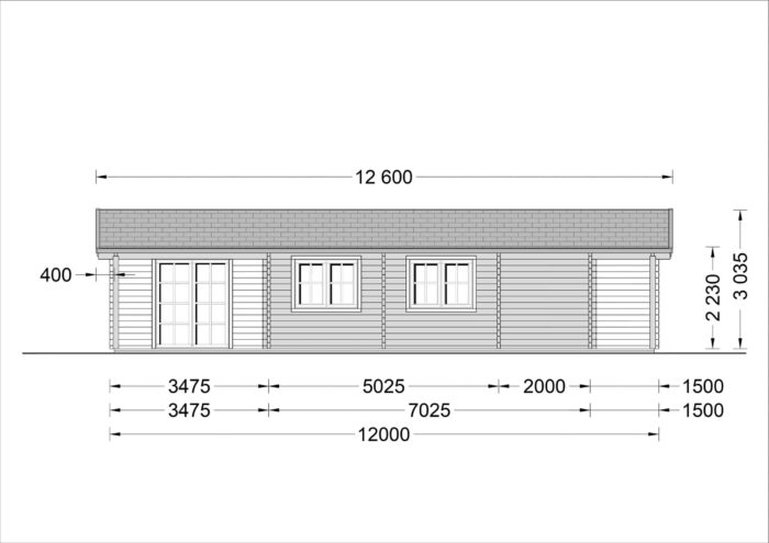 Blockbohlenhaus SCHLADMING (66 mm) 96 m² – Bild 8