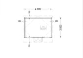 Gartenhaus aus Holz OLIVER (44mm), 4x3m, 12m² – Bild 8