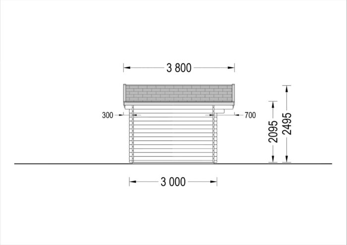 Gartenhaus aus Holz OLIVER (44mm), 4x3m, 12m² – Bild 10