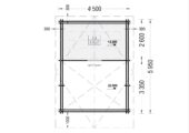 Blockbohlenhaus mit Schlafboden SALLY (44 + 44mm), 27m² Isoliert – Bild 7