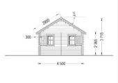 Blockbohlenhaus mit Schlafboden SALLY (44 + 44mm), 27m² Isoliert – Bild 10