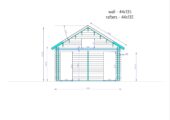 Blockbohlenhaus mit Schlafboden SALLY (44 + 44mm), 27m² Isoliert – Bild 12