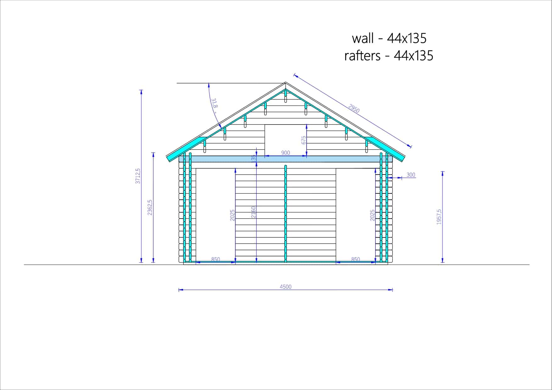 Scoot_4.50x5.95x4444_page-0007-1.jpg Blockbohlenhaus mit Schlafboden SALLY (44 + 44mm), 27m² Isoliert – Bild 12