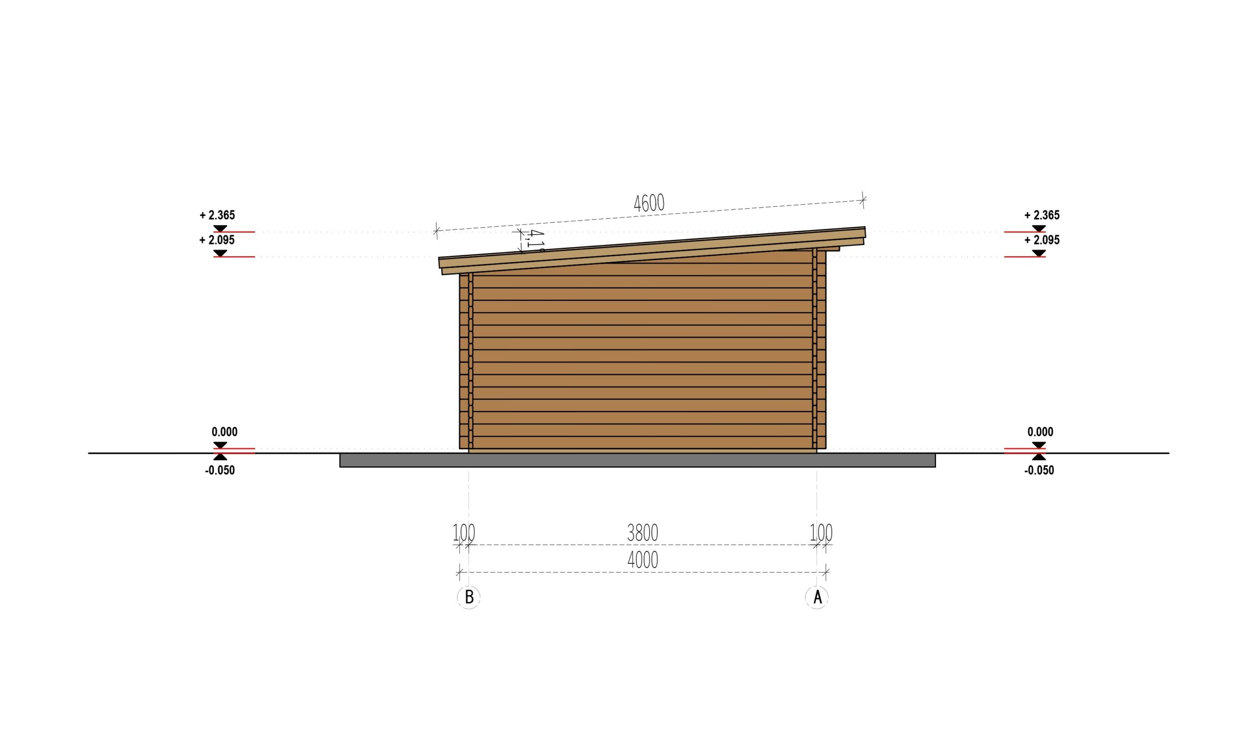 Gartenhaus aus Holz EBENSEE, 44mm 5x4 m, 20 m² Sonderanfertigung – Bild 6