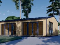 Premium Blockbohlenhaus MARTIN Modern 48 m² Isoliert