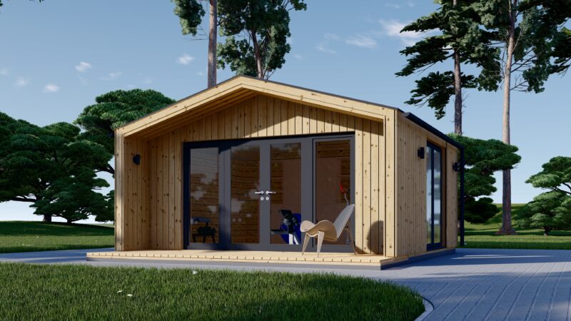 Gartenhaus ELSA (34 mm + Holzverschalung), 5x5m, 25m² Isoliert