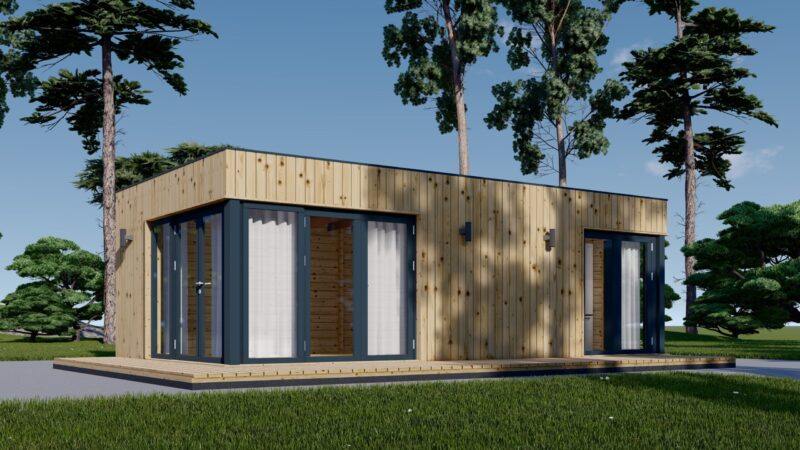 Gartenhaus PREMIUM (34mm + Holzverschalung), 7.5x4m, 30m² Isoliert