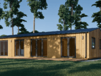 Blockbohlenhaus NIKI (44 mm + Holzverschalung), 12.7x6.2 m, 78 m²