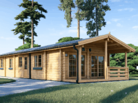 Blockbohlenhaus GOSAU (66 mm), 6x15 m, 90 m²